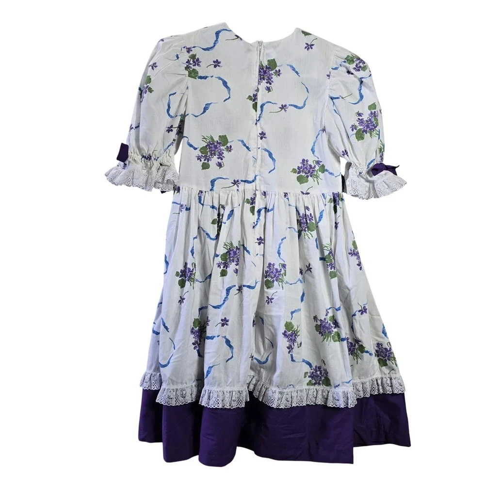 Daisy Kingdom Vintage Handmade Girls Dress Country Garden Bouquet Floral USA